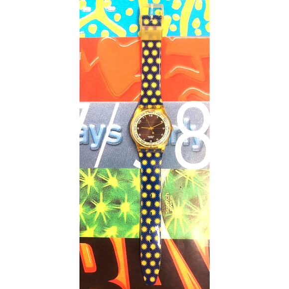 Swatch LOTS OF SUN SRJ100 1995 Solar operated Swiss made rare Vintage watch - Picture 3 of 8